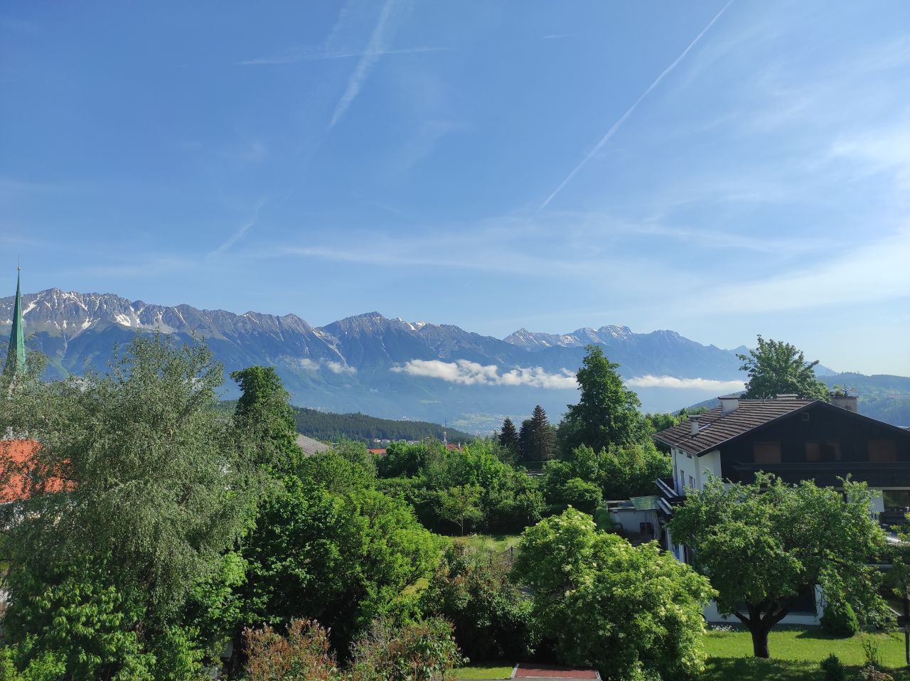 The view from the second floor apartments